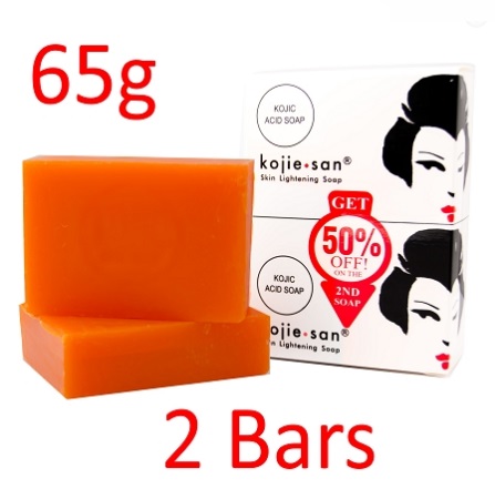 100 BARS OF KOJIE SAN SKIN LIGHTENING KOJIC ACID SOAP 2 BARS - 65G
