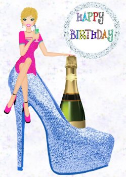 Birthday Girl Glitter Shoe CD703