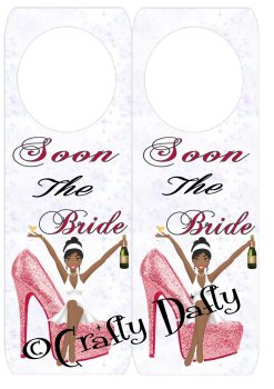 Soon The Bride Red Shoe 2 Door Hanger Instant Download