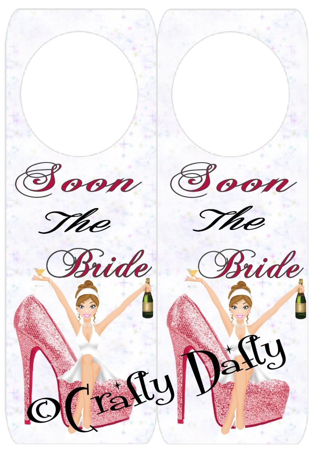 Soon The Bride Red Shoe Door Hanger Instant Download