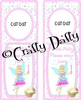 Door Hanger Tooth Fairy Blonde Instant Download