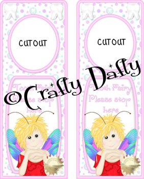 Door Hanger Tooth Fairy Blonde 3 Instant Download