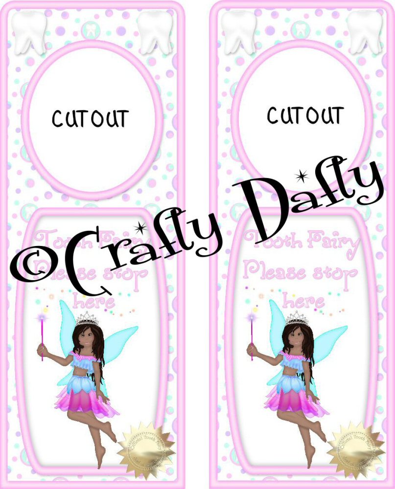 Door Hanger Tooth Fairy Ethnic Instant Download