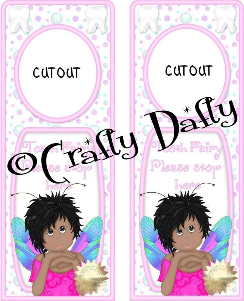 Door Hanger Tooth Fairy Ethnic 3 Instant Download