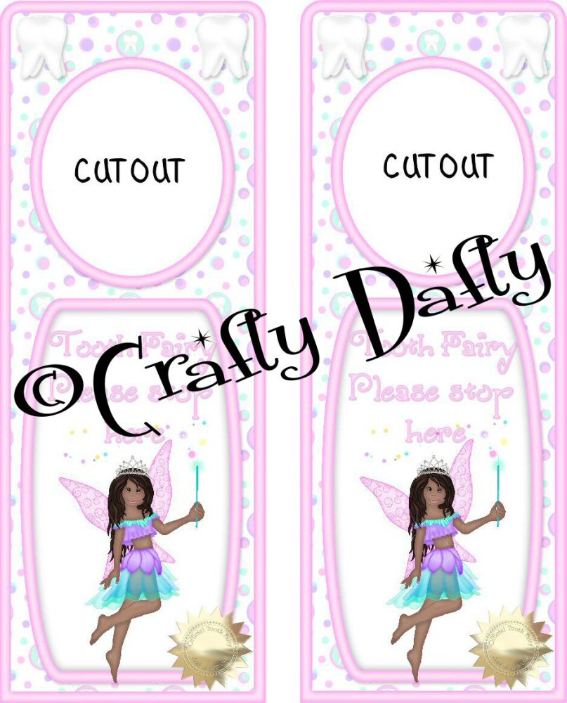 Door Hanger Tooth Fairy Ethnic 2 Instant Download