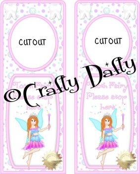 Door Hanger Tooth Fairy Redhead 2