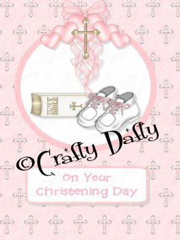 On Your Christening Day Girl CD411 Instant Download