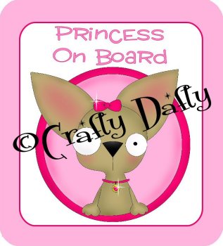 Car Sign Princess On Board