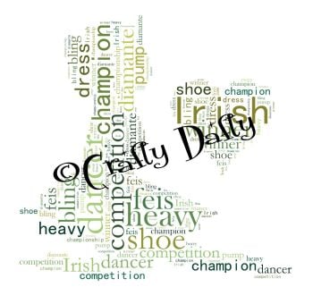 Irish Dancer Just Hanging A4 Landscape Word Art Instant Download