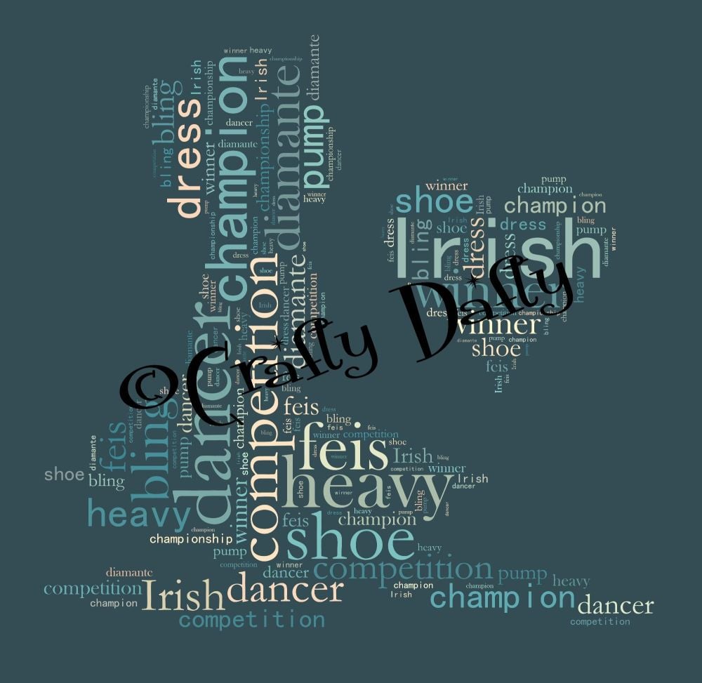 Irish Dancer Sophie Thorne A4 Portrait Word Art Instant Download