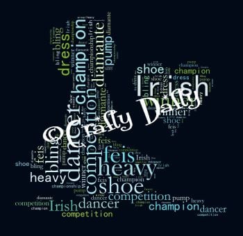 Irish Dancer Strange Day A4 Landscape Word Art Instant Download