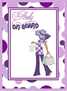 Expectant Mum Purple Ethnic Lady 3 CD387