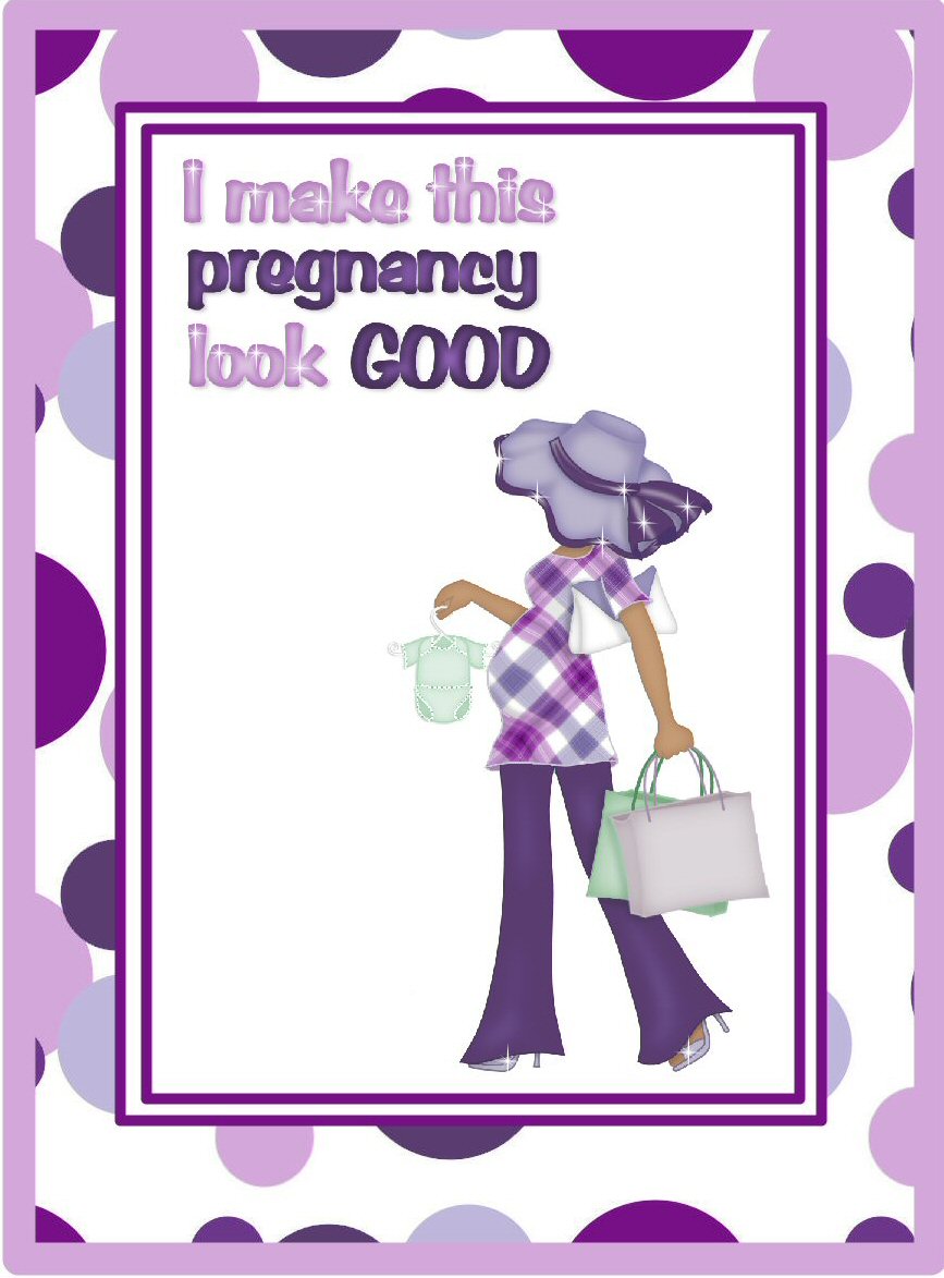 Expectant Mum Purple Ethnic Lady CD413