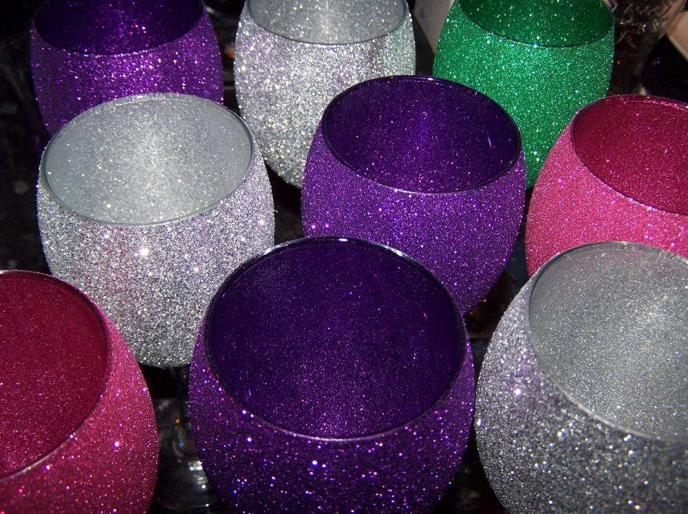 Glitter Champagne Glass Set Of 6