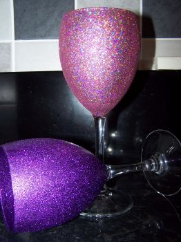 Glitter Wine Glass 