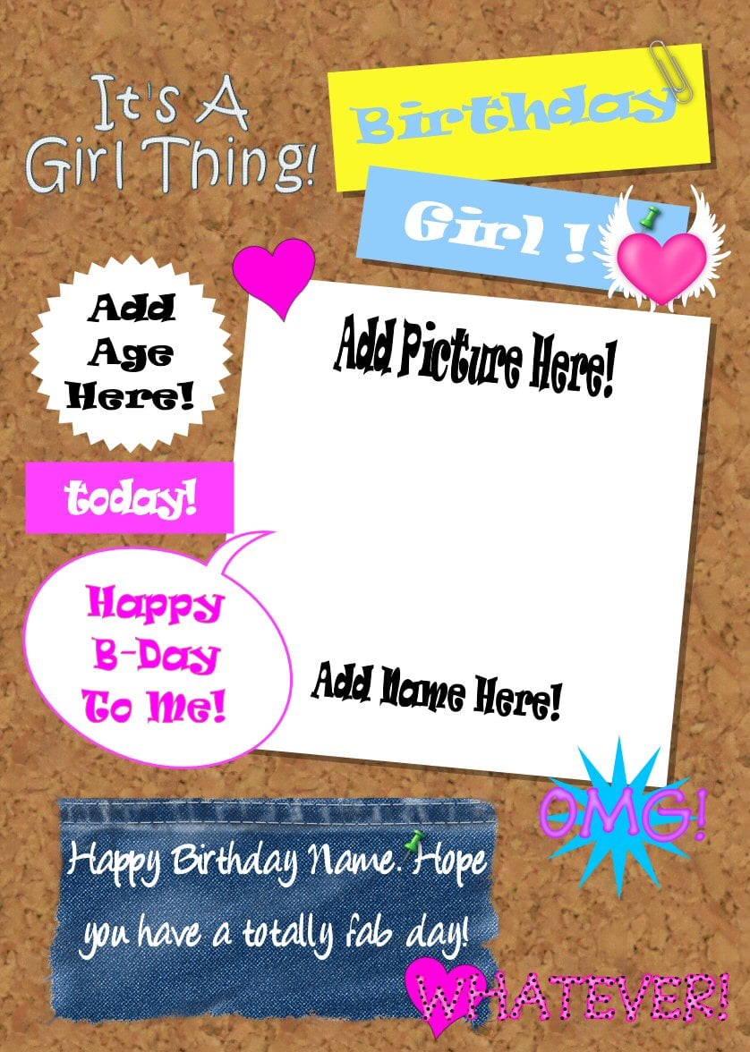 Cork Board Birthday Girl CD575