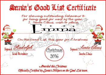 Christmas Scroll 2016 Emma Instant Download