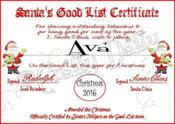 Christmas Scroll 2016 Ava Instant Download