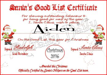 Christmas Scroll 2016 Aiden Instant Download