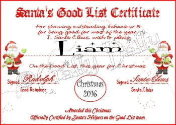 Christmas Scroll 2016 Liam Instant Download