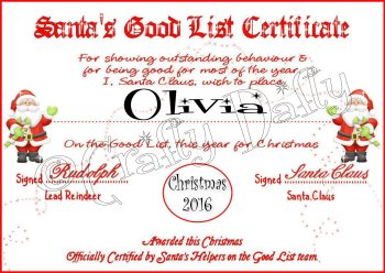 Christmas Scroll 2016 Olivia Instant Download