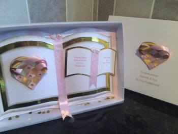 Bookatrix Ribbon Heart Pink & Gold CD710