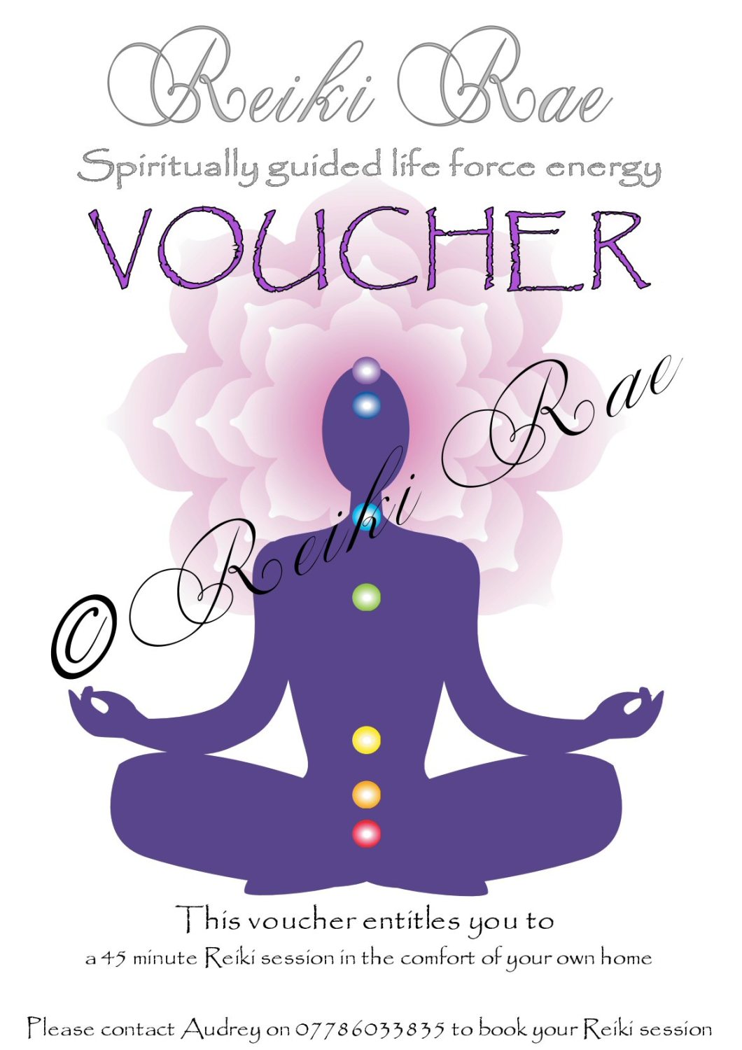 2017 Mother's Day Promotion Reiki Voucher 45 minute session