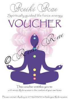 2017 Mother's Day Promotion Reiki Voucher 45 minute session