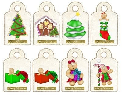 Xmas Tags 3 Instant Download