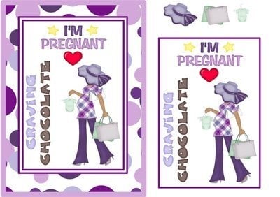 Expectant Mum Purple Ethnic Lady 5 CD383 Instant Download