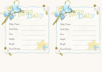 Birth Announcement Baby Boy Instant Download CD390