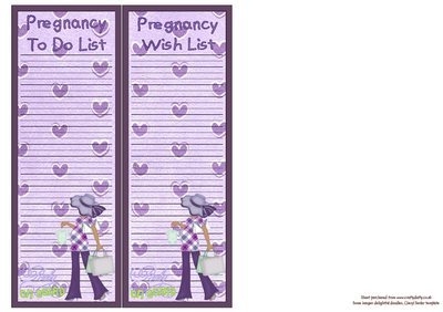 Pregnancy To Do List/Wish List Ethnic Baby Instant Download