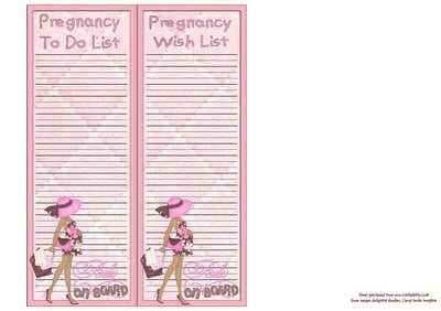 Pregnancy To Do List/Wish List Ethnic Baby 2 Instant Download