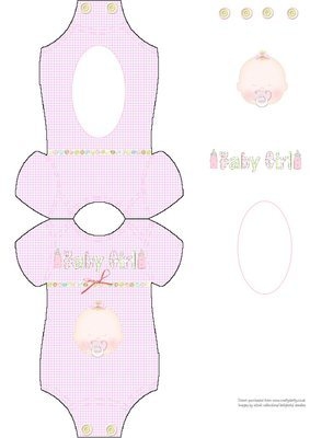 Vest Card Baby Girl Sleeping Instant Download