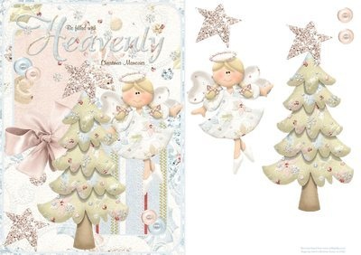 Heavenly Christmas Tree Beige Instant Download