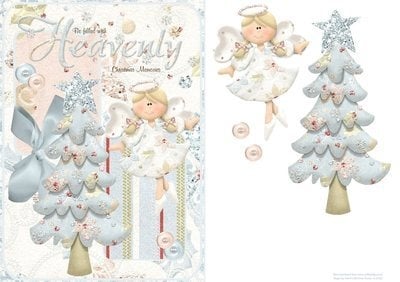 Heavenly Christmas Tree Blue Instant Download