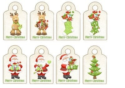 Xmas Tags 5 Instant Downloads