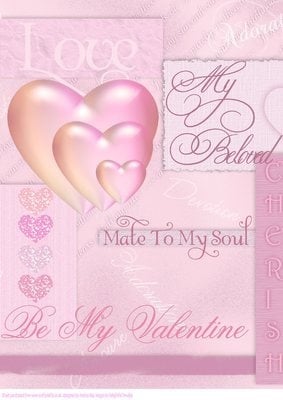 CD467 Be My Valentine Pink A4