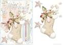 Heavenly Christmas Stocking Beige Instant Download