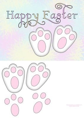 Happy Easter Bunny Feet CD480 Instant Download