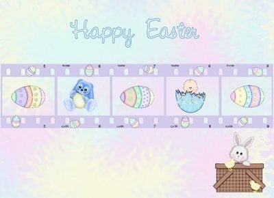 Happy Easter Blue Film Strip CD482