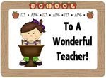 To My Wonderful Teacher Brunette Girl CD484