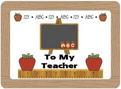 To My Teacher CD289