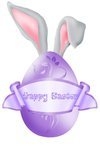 Happy Easter Purple Bunny Ear CD499