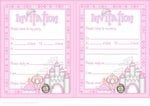 Princess Invitations Blonde Girl Instant Download