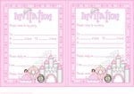 Princess Invitations Brunette Girl Instant Download