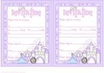 Princess Invitations Brunette Girl Instant Download