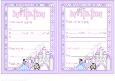 Princess Invitations Ethnic Girl Instant Download