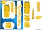Graduation Boy Gold Gown Instant Download