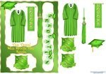 Graduation Boy Green Gown Instant Download